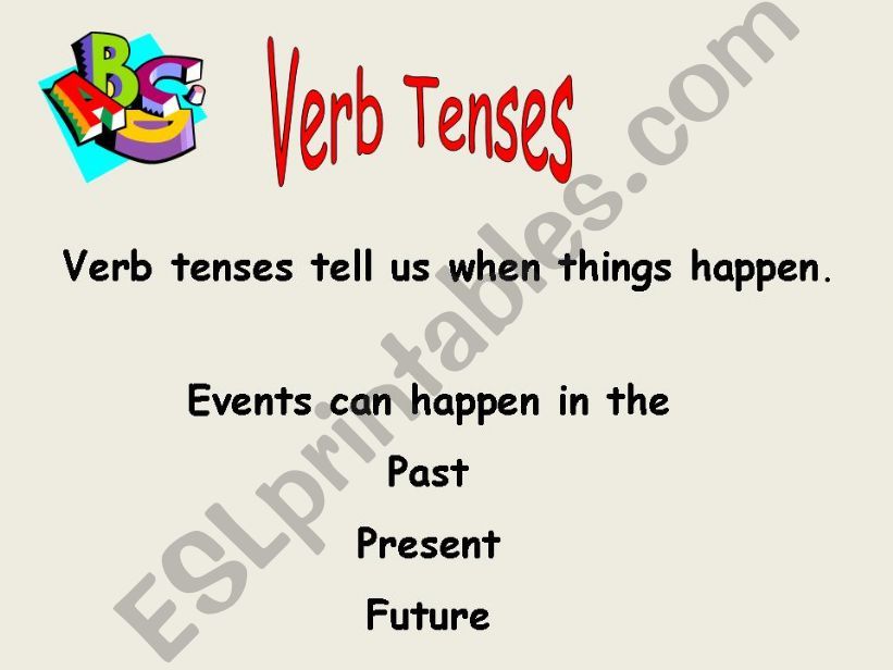 Basic verb tenses powerpoint