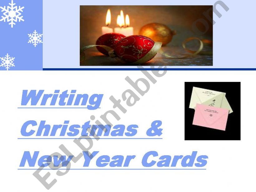 Writing Christmas and New Year cards