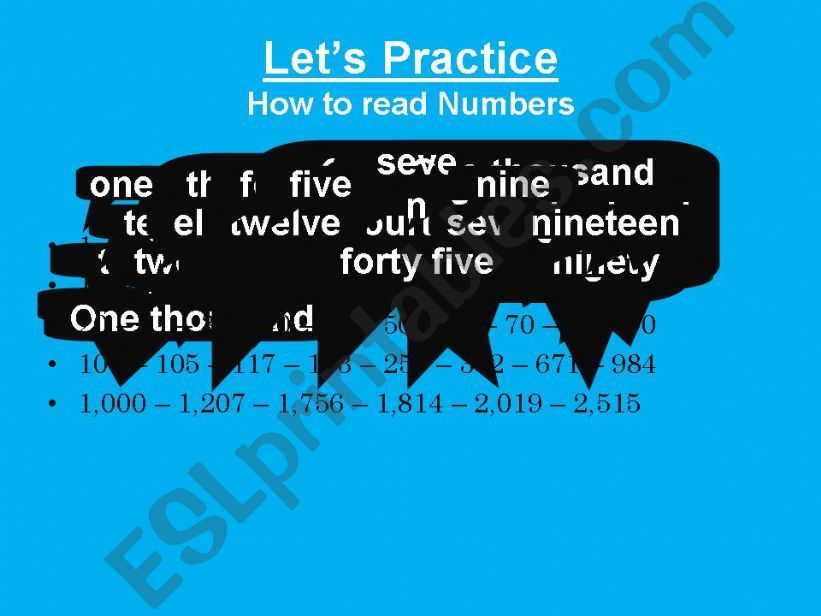 let�s practice: how to read numbers