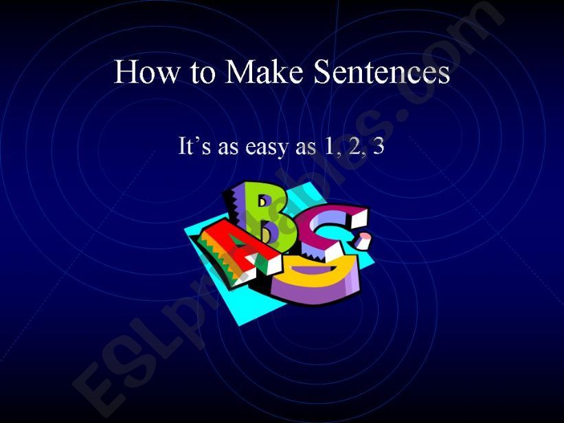 how to make sentences powerpoint