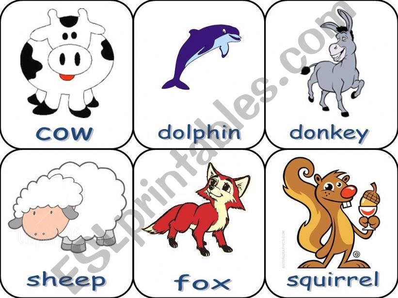 ESL - English PowerPoints: animals pictionary 4