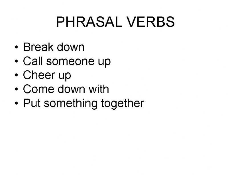some phrasal verbs powerpoint
