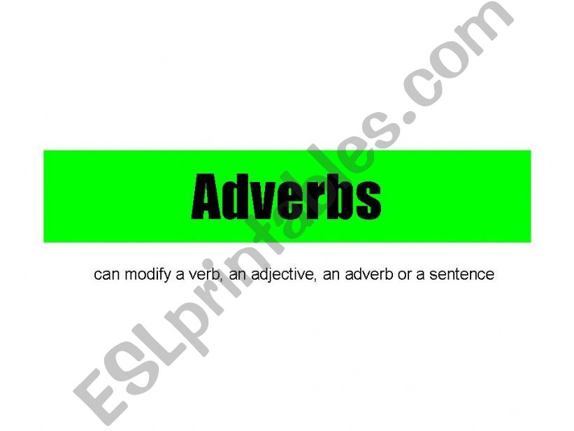 Adverbs powerpoint