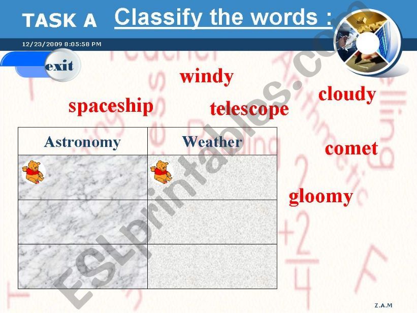 vocabulary exercises powerpoint