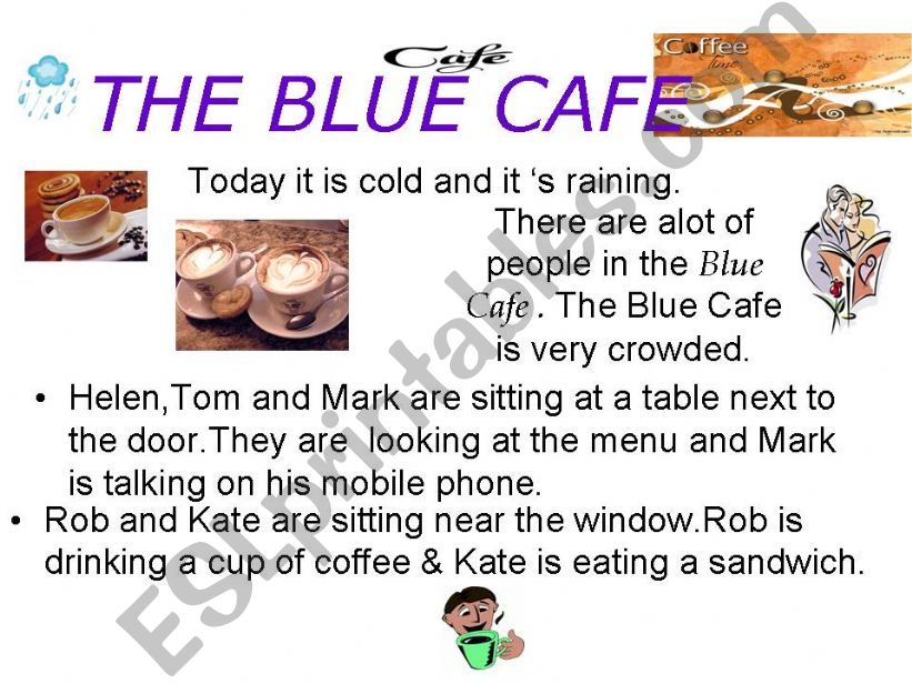 THE BLUE CAFE powerpoint