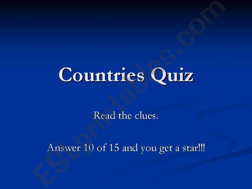 country quiz powerpoint