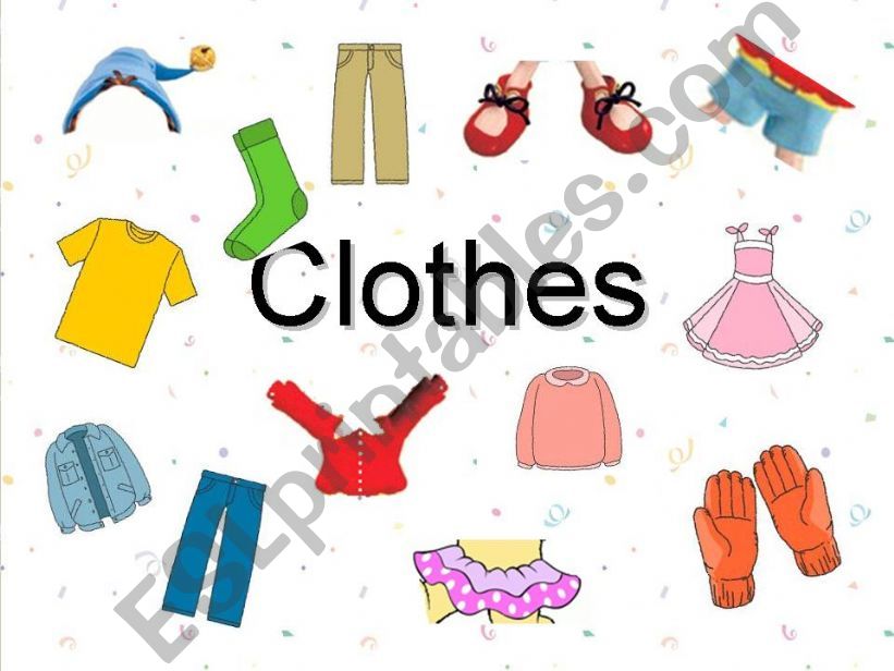 Clothes Vocabulary - Part 1 powerpoint