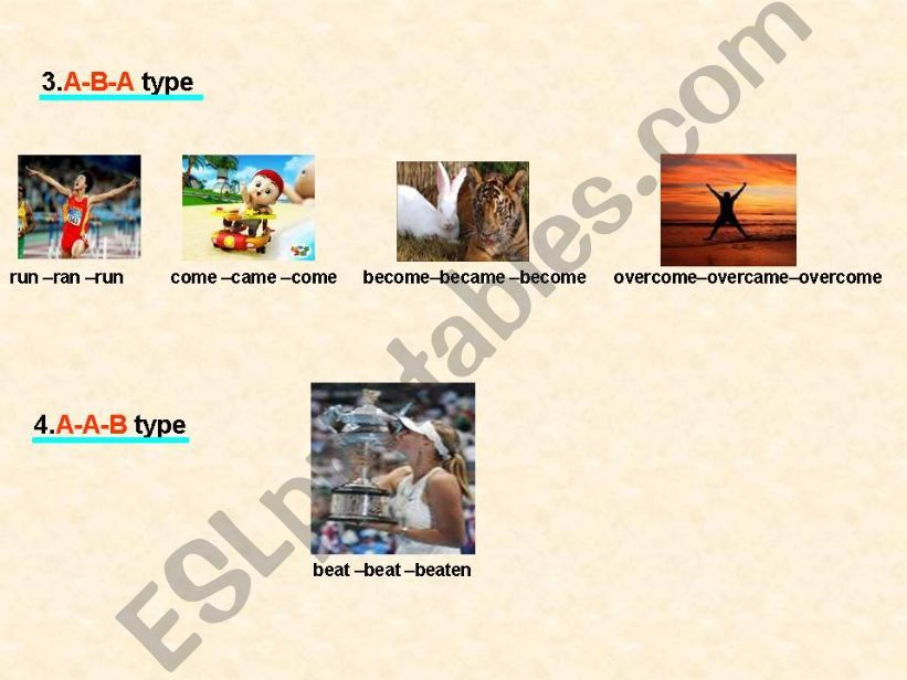 Teaching irregular verbs(5) powerpoint