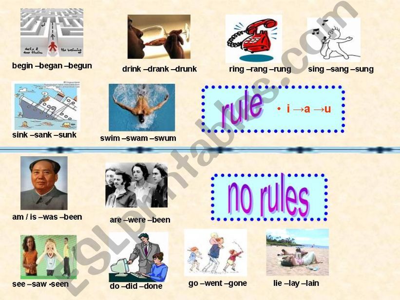 Teaching irregular verbs(8) powerpoint