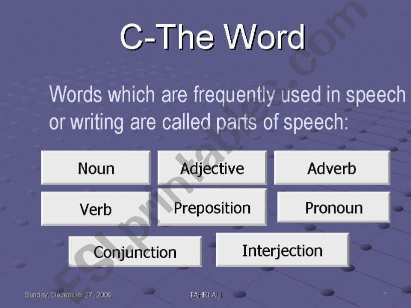 ENGLISH WORD powerpoint