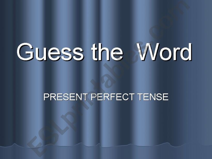 present perfect tense powerpoint