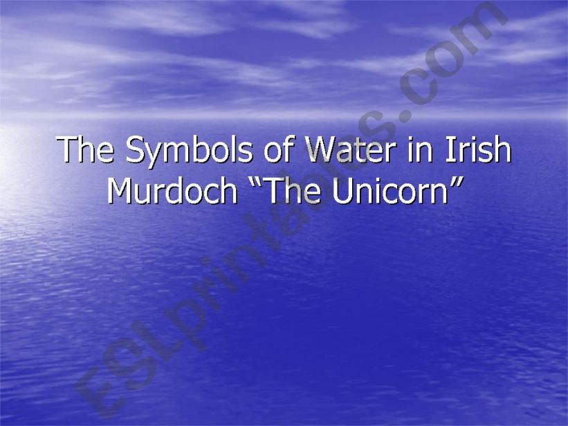 The symbols of water in Irish Murdoch 