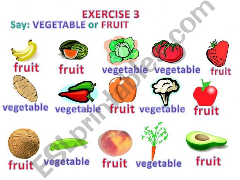 FRUIT AND VEGETABLES PART 7/11