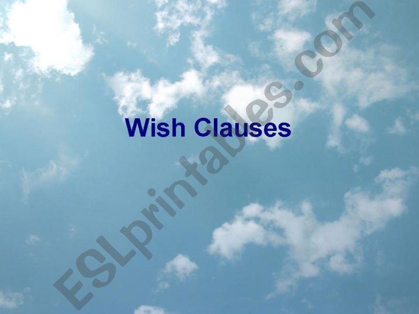 wish clauses powerpoint