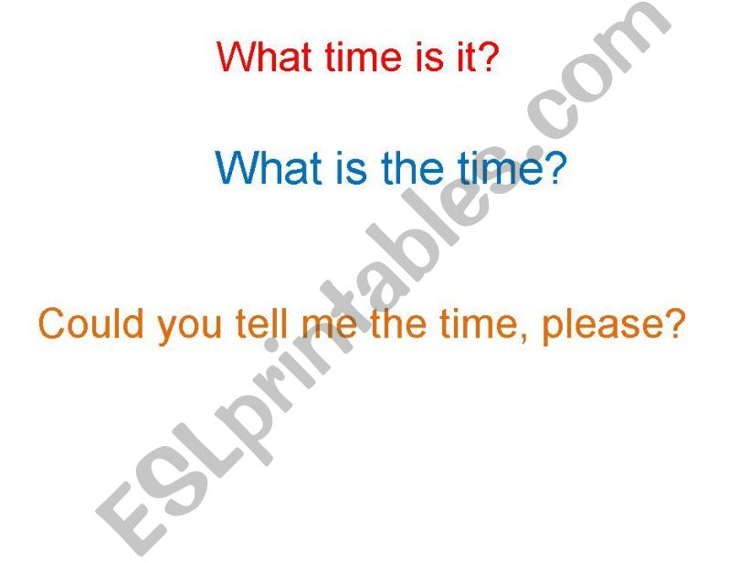 what time is it? powerpoint