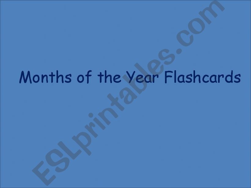 Months of the Year Flashcards powerpoint