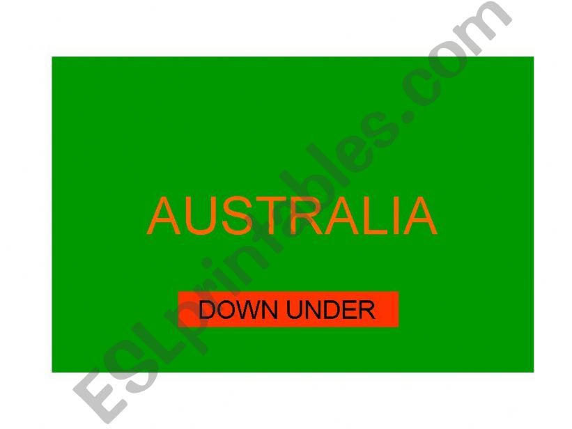 Australia country file powerpoint