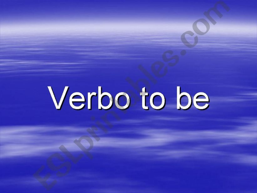 Verb To Be powerpoint