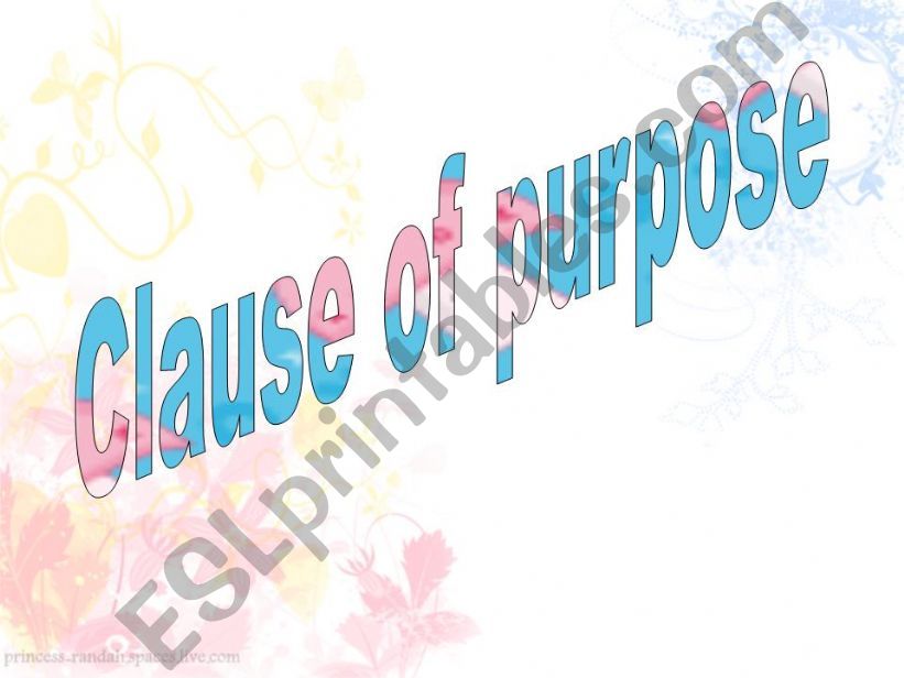 clause of purpose powerpoint