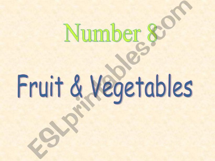 Fruit & Vegetables powerpoint