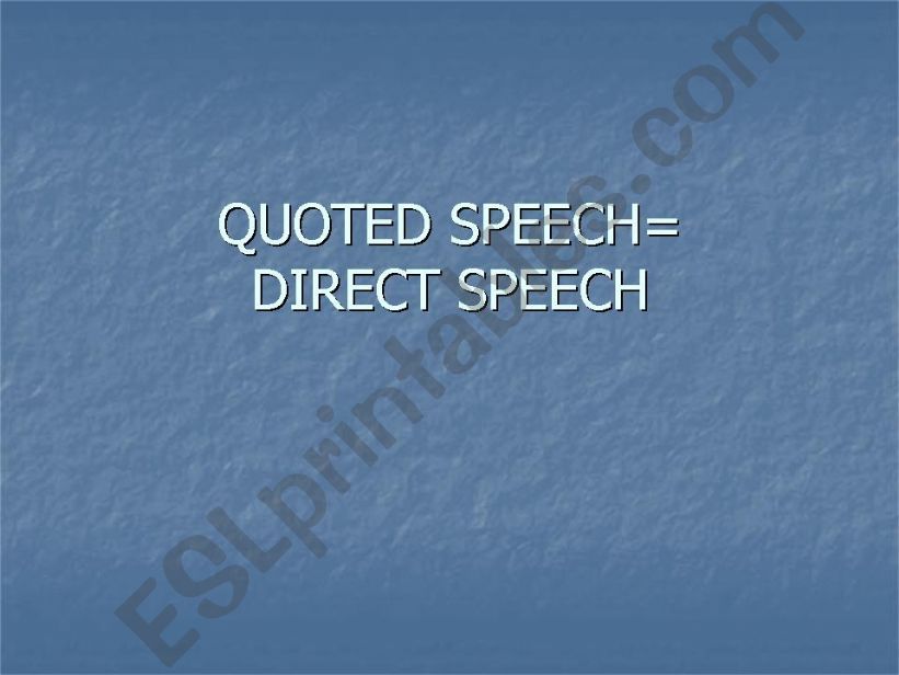 reported speech powerpoint