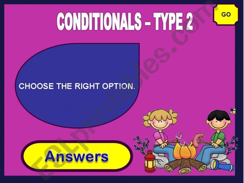 CONDITIONALS - TYPE 2 (GAME) powerpoint