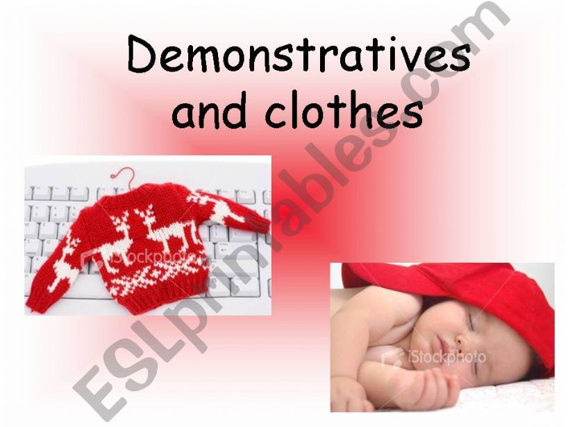 Demonstratives and Clothes powerpoint