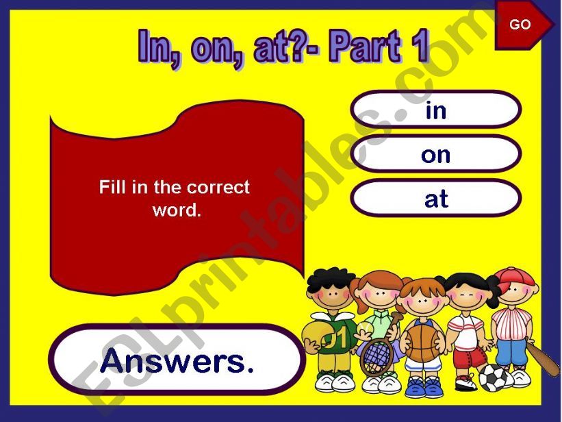 PREPOSITIONS OF TIME - PART 1 (GAME)