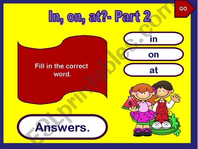 PREPOSITIONS OF TIME - PART 2 (GAME)