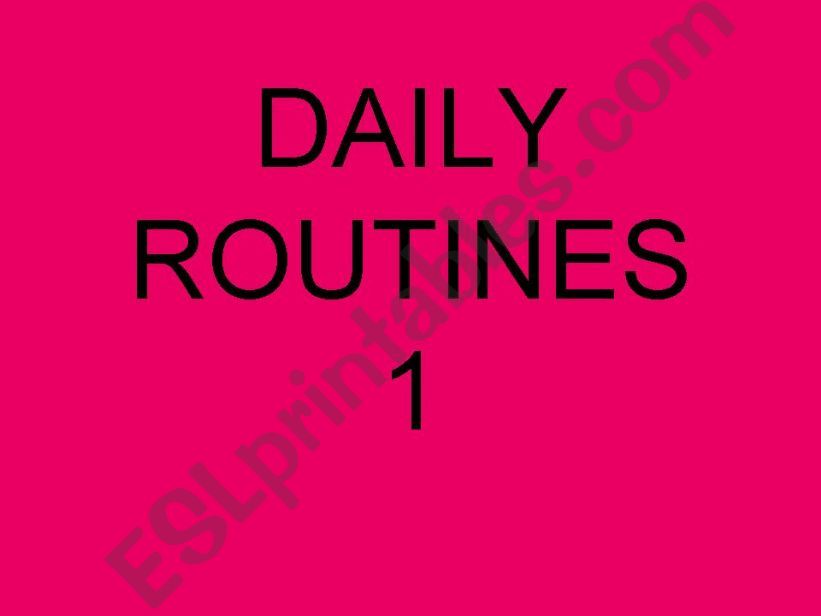 Daily Routines 1 powerpoint