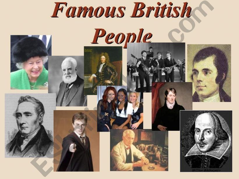 Famous British People powerpoint