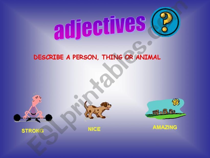 adjectives powerpoint