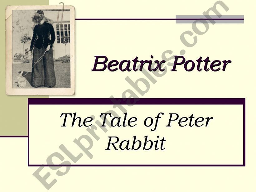 Beatrix Potter - The Tale of Peter Rabbit