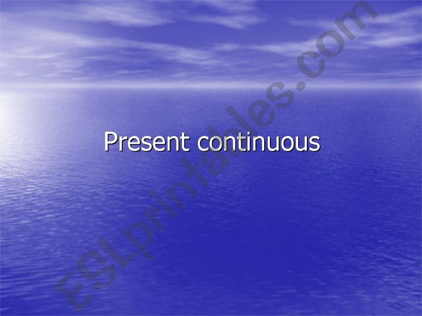 present continuous powerpoint