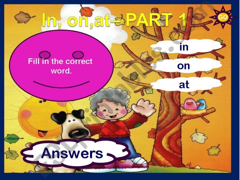 PREPOSITIONS OF PLACE 1 (GAME)