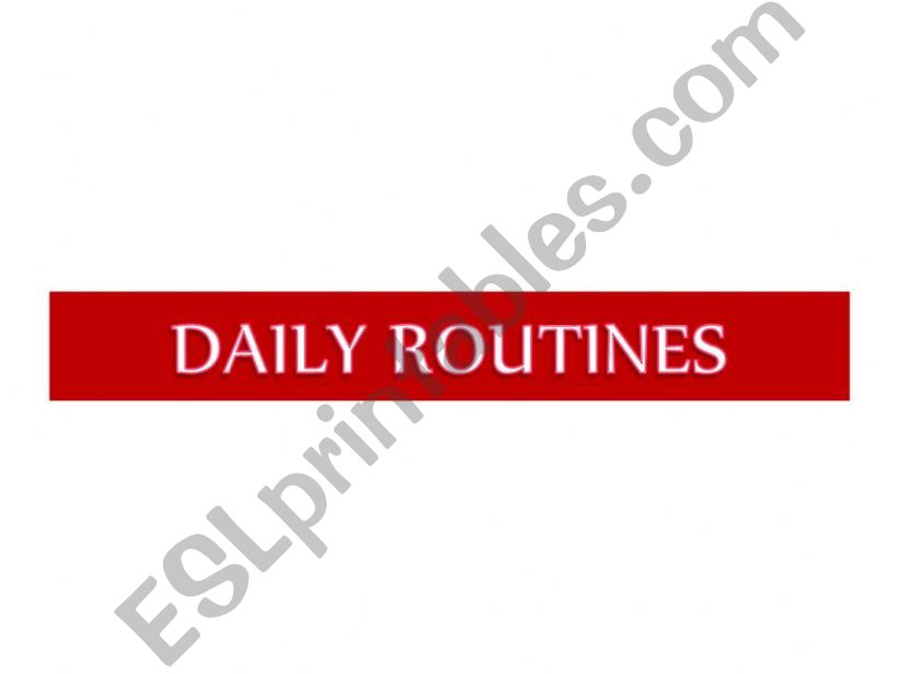 Daily routines powerpoint