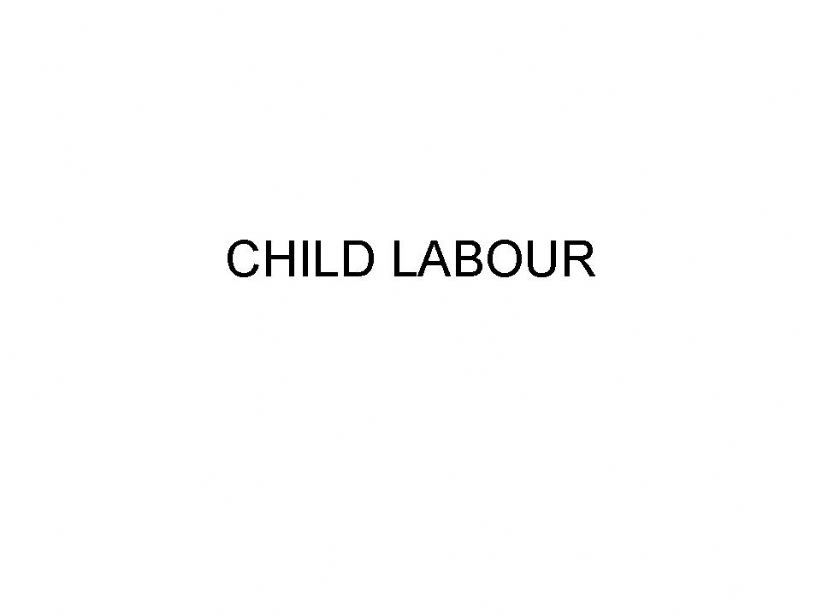 child labour vocabulary powerpoint
