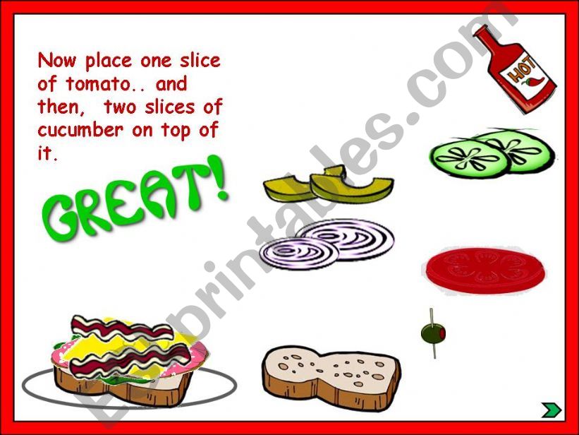 Food Vocabulary 2 -  (3/4) powerpoint