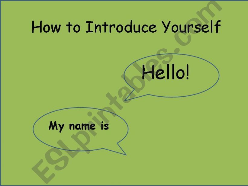 How to Introduce Yourself powerpoint