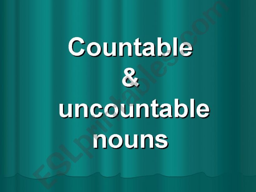 countable & uncountable nouns list