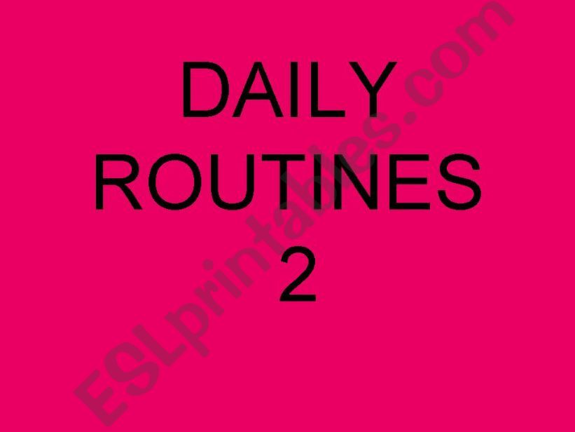 Daily Routines 2 powerpoint