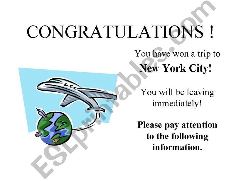 Travel to New York City powerpoint