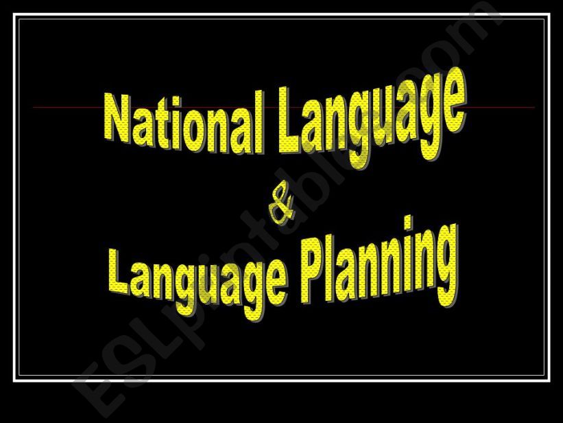 national language. powerpoint