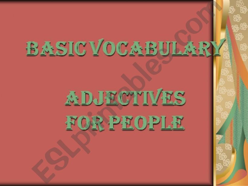 BASIC VOCABULARY powerpoint