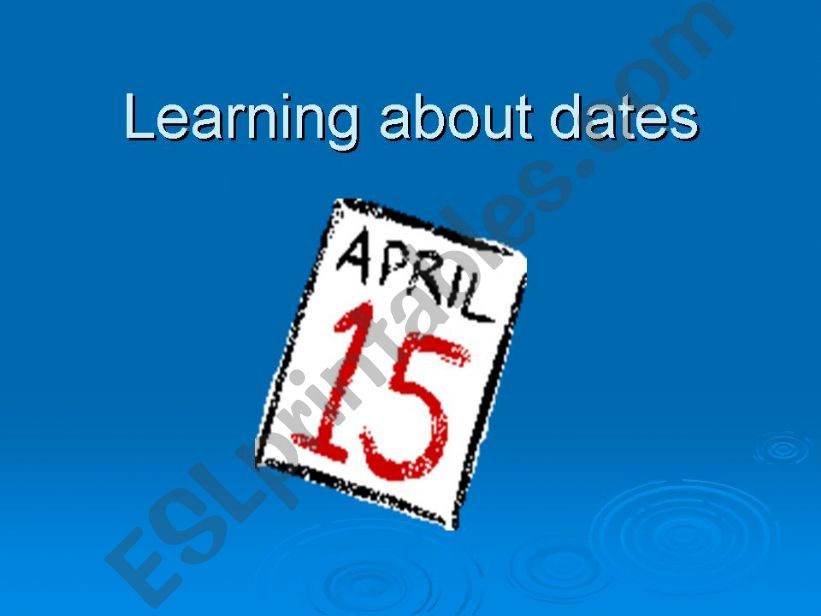 Learning months & dates powerpoint
