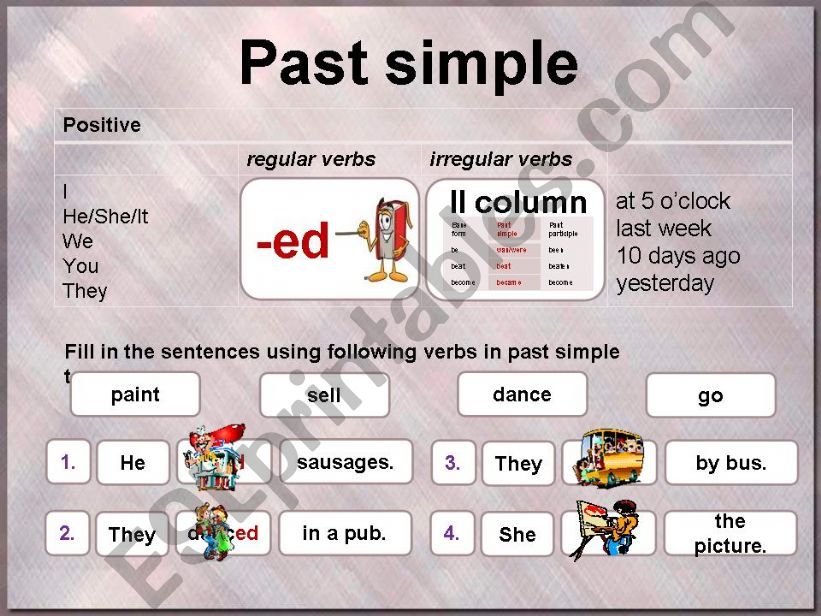 Past simple (part 1) powerpoint