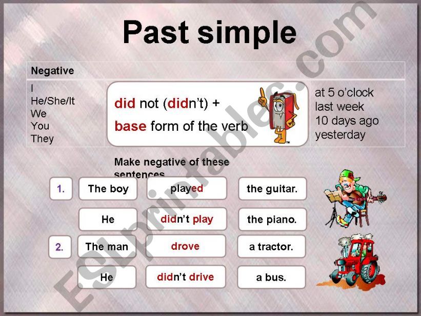 Past simple (part 2) powerpoint