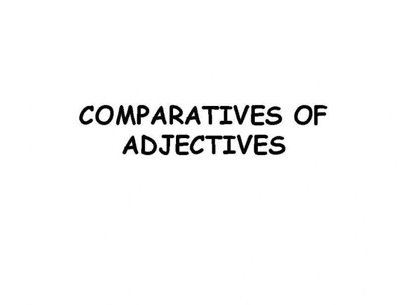 comparatives of adjectives powerpoint