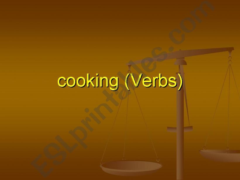 cooking (verb) powerpoint