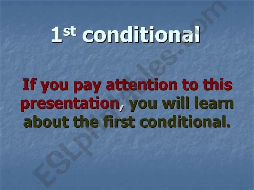 1st conditional powerpoint